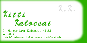 kitti kalocsai business card